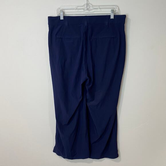 Duluth Trading Co Women's Pants Flexcellence Crop Leg Navy Blue 14 Reg - Picture 3 of 8